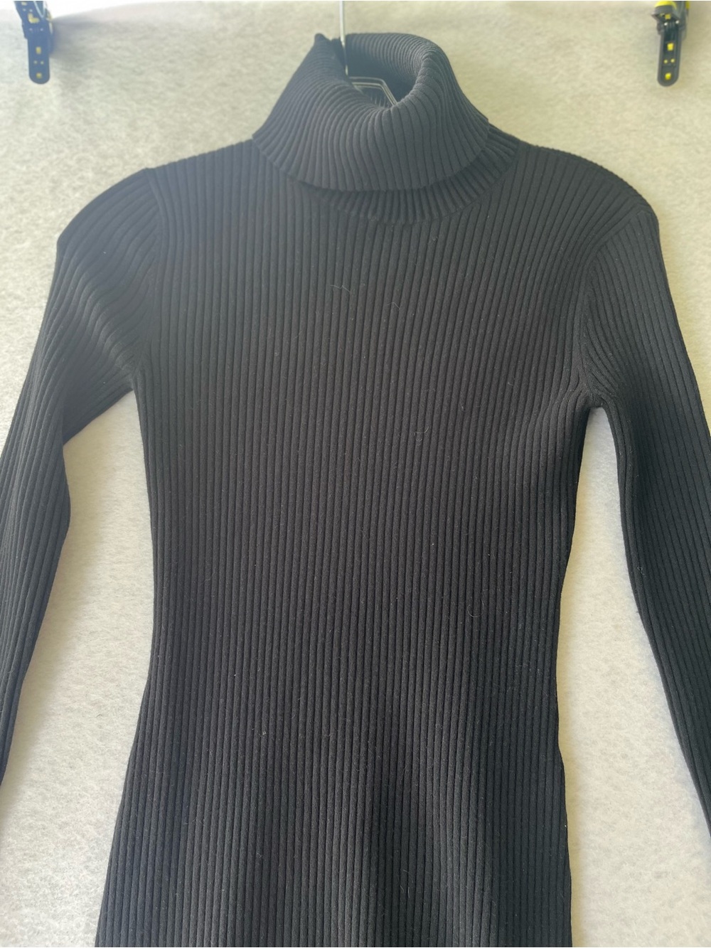 Nordstrom Black Ribbed Turtleneck Black Maxi Dress size XS NEW WITH TAGS - Picture 7 of 7
